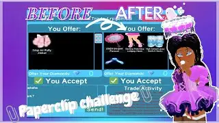 I tried the PAPERCLIP CHALLENGE in royale high pt.3