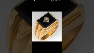 Men Black onyx Ring Models#lifestyle