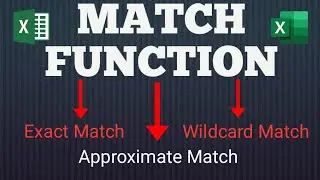 How to use Match Function in Ms Excel | Match function example | Match types | learn xtra