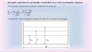 Hydraulic Engineering | Dynamic Equation of Gradually Varied Flow for Wide Rectangular Channel