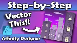 Nighttime City Vector Step by Step Tutorial in Affinity Designer
