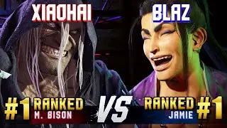 SF6 ▰ XIAOHAI (#1 Ranked M.Bison) vs BLAZ (#1 Ranked Jamie) ▰ High Level Gameplay