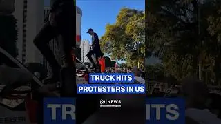 Truck plows into crowd supporting Iran in Los Angeles