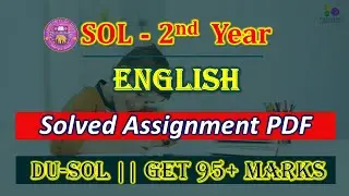 SOL Solved Assignment | English | du sol solved assignment 2020 | bcom 2nd year |Assignment solution