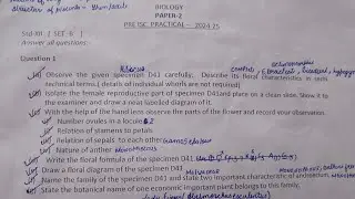 ISC class 12 Bio practical board questions paper (2024-25)