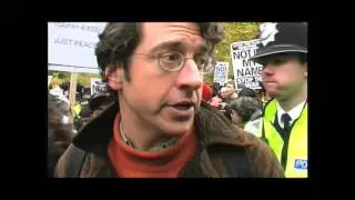 Stop the War War Protest London. 2002. Interviews.