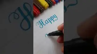 #Happy Holi #calligraphy #beautiful hand writing #cursive writing #relaxing #Sreekanth art.