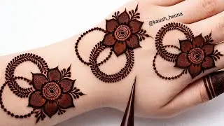 Very simple unique style mehndi design for back hand|new easy mehndi design 2026 | mehandi designs|