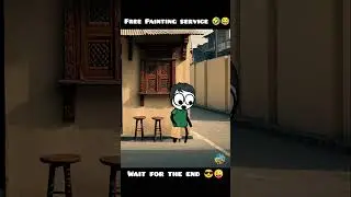 Free Painting Service   !!! 🤣😂 #shorts #youtubeshorts #2danimation #painting #freeservice #comedy