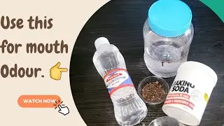 Recipe for bad breath, use clove, baking soda and white vinegar for mouth odour #badbreath #recipe
