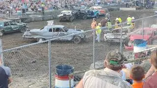 EXPENSIVE CARS BATTLE FOR $250 - Huntingdon County Fair, PA Demo Derby V8 Feature - August 14, 2021
