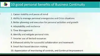 Business Continuity Management (BCM) for Students &ndash; with Achievement Certificate