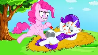 Pinkie Pie trolls draw on Rarity's face - MY LITTLE PONY | Stop Motion Paper