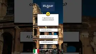 🏛️ Quiz Colosseo: storia e leggende di Roma 🇮🇹✨ #Colosseo #Roma #storia