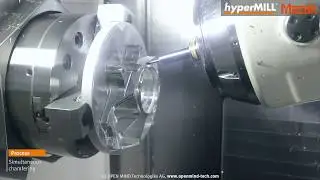 hyperMILL MILL-TURN Machining: Motorsport front wheel hub | MILL-TURN | Mazak | CAM Software