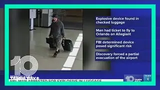 FBI arrests man accused of having explosive in checked luggage