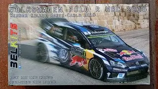 Belkits 1/24 Volkswagen Polo R WRC 2016 Winner Rallye Monte-Carlo 2016 | Plastic Model Kit Unboxing
