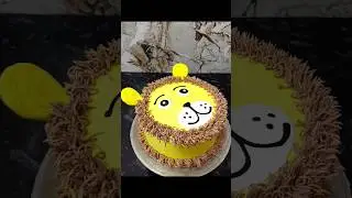 Lion character cake design 🥰✨ #cake #viral #trending #shorts