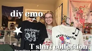 my band merch collection as a diy emo music listener