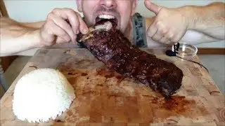 ASMR | RIBS | FINGER LICKING & SMACKING EATING SOUNDS | MESSY EATING