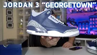 GEORGETOWN JORDAN 3 EARLY LOOK AND REVIEW. WATCH BEFORE YOU BUY