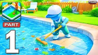 Pool Cleaner Game - Gameplay Walkthrough Part 1 - Relax And Clean Pool (Android, iOS)