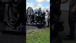 Maryland Steam Historical Society Inc Arcadia Md Steam Show 2021 Jake starting the Crossley 44 Hp