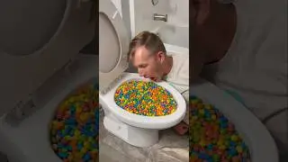 Experiment: Eating Tropical Skittles Candy in the Toilet 🥰 #shorts​ @Sonartori25