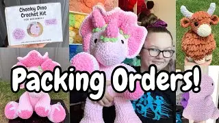 Crochet Vlog 💜Packing Orders, Tips & Tricks to Save Money💲 on Your Small Business, Crochet & Chat