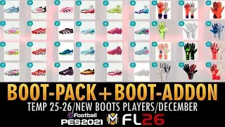 BOOTPACK de DICIEMBRE & BOOT-ADDON ➠ PES 2021 & FOOTBALL LIFE 26