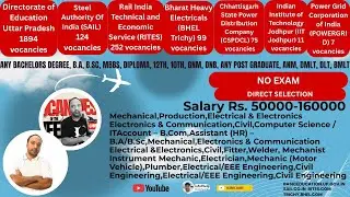 Directorate of Education Uttar Pradesh|Steel Authority Of India (SAIL)|RITES|BHEL Trichy|CSPDCL|IIT