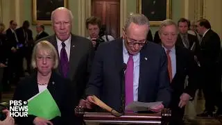 WATCH: Senate Democrat leaders hold press conference after party policy luncheon