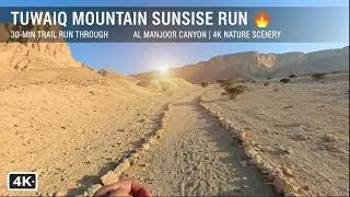 30-Min Trail Run Through Al Manjoor Canyon | 4K Scenic Nature Experience for treadmill & virtual