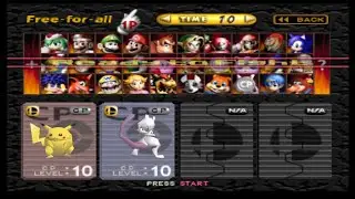 Smash Remix: Pikachu Vs Mewtwo (Level 10 CPU Battle!)