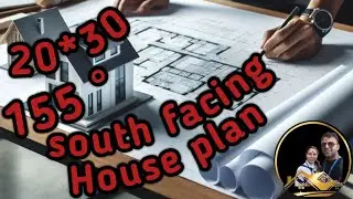20*30. south facing 155 degree house plan with perfect vastu.