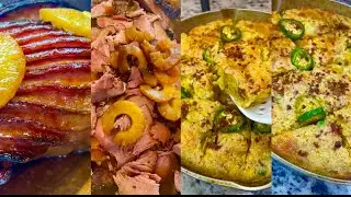 Кукурузный хлеб с ветчиной, халапеньо, чеддером и медовой глазурью | Рецепт праздничного ужина в ...