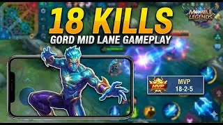 [MLBB]  Gord Mid Lane 18 Kills 🔥 | Insane Laser Damage | Solo  Ranked Gameplay