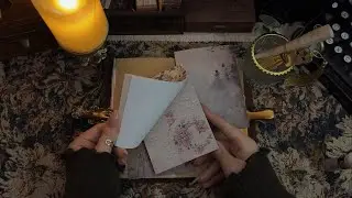 ASMR ✦ paper sounds, cozy ambience [collage sounds, junk journal, asmr to sleep, journaling]