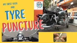 First Vlog : Bike Down! Handling a Tire Puncture on the Road | Moto Vlog Classic 350