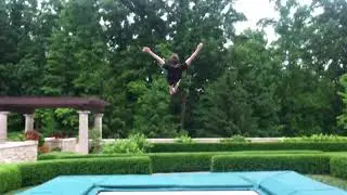 In-Ground MaxAir 14' x 14' Super Quad Trampoline Demonstration