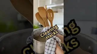 How to Wooden Spoons Naturally | Easy Kitchen Cleaning Hack ✨#shorts #cleaningblog #cleaning