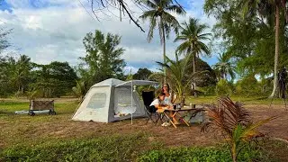 🏝 Первый опыт кемпинга на пляже | Приключение на свежем воздухе матери и дочери