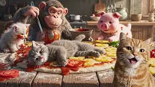 Make pizza with friend | Mama Cat Tales