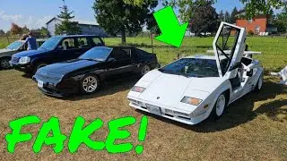 Guy brings a FAKE Lambo to a show