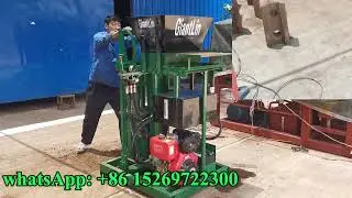 GL2-25 manual diesel hydraulic earth compressed BTC clay interlocking U #bricks block machine
