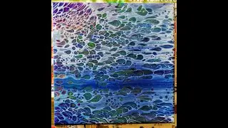 008 - Acrylic Swipe - Fish School - Paint Pouring and Fluid Art