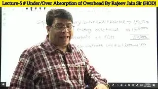 Lecture-5 # B.Com treatment of Under/ Over Absorption of Factory Overhead