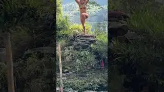 Ha Giang Loop: A Bikini Angel&rsquo;s Stunning Jump on a Sunny Day at the Waterfall #Travel