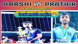 HARSHI v/s PRATHIK local league match KALASA taluk#volleypall #skill #sports #BALUR