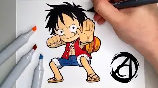 COMO DESENHAR O LUFFY 👊🏻 (One Piece) com a Dai Oliveira
